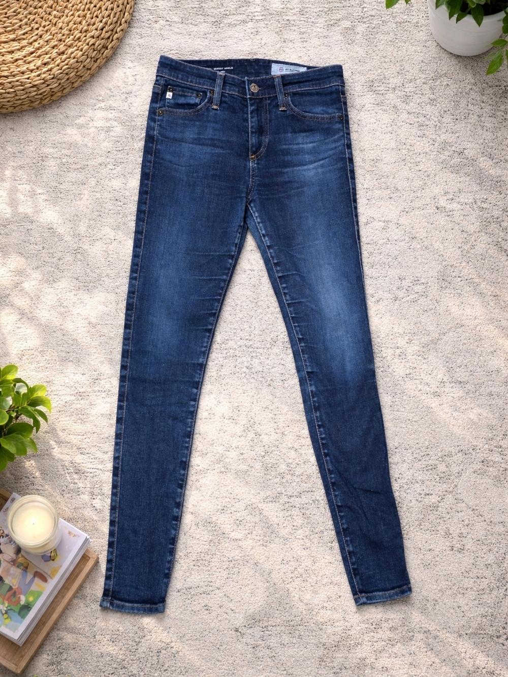 Ag Adriano Goldschmied Dark Blue Skinny Jeans